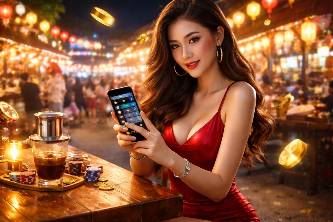 Người chơi tại Phú Quốc theo dõi esports và đặt cược High Roller trên v10 trong không gian cà phê ven biển